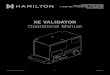 XE VALIDATOR - Hamilton Manufacturing Corp. · 2017. 11. 30. · Document #101-0079 4 11/30/17 The XE VALIDATOR is an optical reading bill acceptor capable of validating one, five,