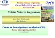 Celdas Solares Orgánicas - CIO...Celdas Solares Orgánicas Centro de Investigaciones en Óptica (CIO) León, Guanajuato, México Celdas Solares Orgánicas Curso-Taller, 28-30 may-2014