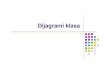 Dijagrami klasa - Dobrodošli · Dijagrami klasa. 2 Izrada potpunog dijagrama klasa Iterativnim postupkom potrebno je izvr šiti identifikaciju klasa i pri tom dodati operacije. Dijagram