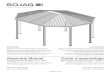 Assembly Manual Guide d’assemblage...Assembly Manual Octogonal Sunshelter 12 x 15 ft. Exact dimension of the roof, corner-to-corner: 142.9 x 180 inch Min. dimension suggested for