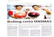 Center Boling ceria UNIMAS ceria UNIMAS.pdfSurat khabar: Utusan Borneo Hari/Tarikh: 14/04/20121, Sabtu Niuka Surat: 18 Tajuk : Boling ceria UNIMAS Beregu lelaki raih emas pertama,
