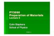 PY3090 Preparation of Materials Lecture 1...Steels Cu Al Mg Ti