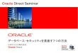 Oracle Direct Seminar · 2020. 7. 13. ·  Oracle Direct Seminar データベース・セキュリティを見直す7つの方法 日本オラクル株式会社
