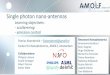 Single photon nano-antennas - AMOLF...2019/06/01  · Single photon sources Quantum information Lozano, Verschuuren, Rivas LED lighting & phosphors Nanophotonics to control emission,