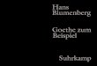 Suhrkamp Verlag...Manfred Sommer herausgegeben vom Hans Blumenberg-Archiv Suhrkamp Dieser Band ist textidentisch mit der Erstausgabe, die 1999 im Insel Verlag Frankfurt am Main und