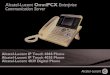 Alcatel-Lucent OmniPCX Enterprise Communication Server · hren (lang drücken) ; ermöglicht während eines Gespräches zu des Begrüssungsbildschirme (Menu, Info,...) zu gehen und