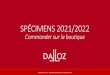 SPECIMENS - Boutique Dalloz · boutique-dalloz.fr, Connectez vous à votre espace en cliquant sur « connexion », en haut à droite de la page d’accueil. SPÉCIMENS 2020/2021 -