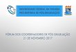 UNIVERSIDADE FEDERAL DA PARAÍBA INTERNACIONALIZAÇÃO … · A UFPB Sediará o ENPROP (dias 22 e 24 de novembro de 2017, em João Pessoa, organizado pela Regional Nordeste do FOPROP)