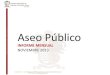 Aseo Público ASEO... · 2014. 3. 27. · INFORME MENSUAL NOVIEMBRE 2013. ... ÁREA DE RELLENO SANITARIO Actividades realizadas en el mes de noviembre de 2013. Gobierno Municipal