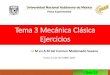 Tema 3 Mecánica Clásica Ejercicios - UNAMprofesores.dcb.unam.mx/users/mariacms/Notas/CLASE-12/... · 2020. 10. 27. · M del Carmen Maldonado Susano Tema 3 Mecánica Clásica Ejercicios