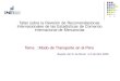 Taller sobre la Revisión de Recomendaciones Internacionales ... Bogota09...Ley 27181 “ Ley General de Transporte y Transito Terrestre” 07-10-99 Ley 27261 “ Ley de Aeronáutica
