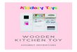WOODEN KITCHEN TOY - m.media-amazon.com · • Slide in items 19 and 16 to base. Icemaker Assembly Steps: 1. Take 1 of item 27 and insert screw H thru the wider holes and screw it