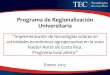 Programa de Regionalización Universitaria