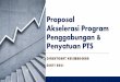 Proposal AkselerasiProgram Penggabungan& PenyatuanPTS