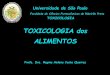TOXICOLOGIA dos ALIMENTOS - Moodle USP: e-Disciplinas