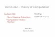 BU CS 332 – Theory of Computation
