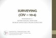 SURVEYING (CIV 104) - UPJ