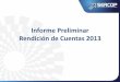 Informe Preliminar Rendición de Cuentas 2013