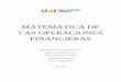 MATEMÁTICA DE LAS OPERACIONES FINANCIERAS