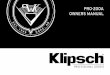 PRO-200A OWNERS MANUAL - Klipsch Audio Technologies