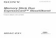 Memory Stick Duo ExpressCard - download.sony-europe.com