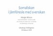 Somaliskan i jämföresle med svenskan