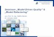 Seminare „Model-Driven Quality“ & „Model Refactoring“