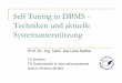 Self Tuning in DBMS - Techniken und aktuelle 