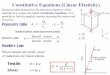 Constitutive Equations (Linear Elasticity)