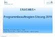 ERASMUS+ Programmbeauftragten-Sitzung 2019