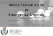 Intossicazioni acute in Emergenza-Urgenza