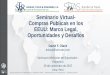Seminario Virtual- Compras Publicas en los EEUU: Marco 