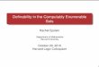 Definability in the Computably Enumerable Sets