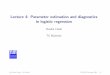 Lecture 4: Parameter estimation and diagnostics in 