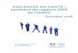 VIOLENCES EN SANTÉ : synthèse du rapport 2019 de l’ONVS
