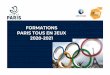 FORMATIONS PARIS TOUS EN JEUX 2020-2021