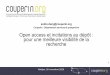 Couperin - Département services et prospective Open access 