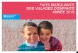 FAITS MARQUANTS SOS VILLAGES D’ENFANTS ANNÉE 2016