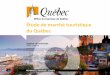 Étude de marché touristique du Québec