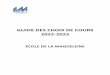 GUIDE DES CHOIX DE COURS 2022-2023