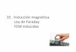 10 . Inducción magnética Ley de Faraday FEM inducidas