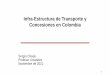 Infra-Estructura de Transporte y Concesiones en Colombia