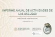 INFORME ANUAL DE ACTIVIDADES DE LAS OSC 2020