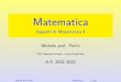 Matematica - Appunti di Matematica 4