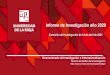 Informe de Investigación año 2020 - Universidad de La Rioja