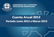 Cuenta Anual 2012 - UFRO