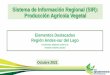 Sistema de Información Regional (SIR): Producción Agrícola 