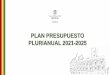 PLAN PRESUPUESTO PLURIANUAL 2021-2025