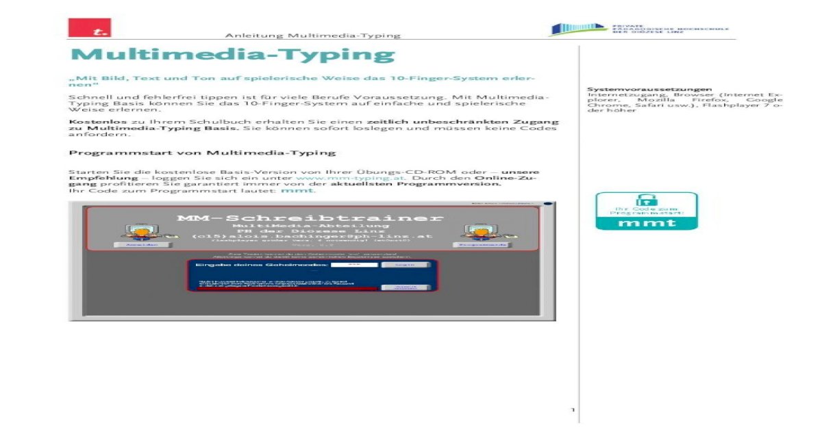 Multimedia Typing Trauner Anleitung Multimedia Typing 3 Je Nachdem Welche Ubung Ausgewahlt Wurde
