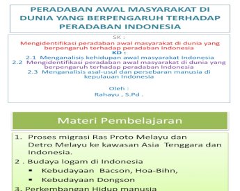 Menganalisis Kehidupan Awal Masyarakat Indonesia / Bab 6 Asal Usul Persebaran Manusia Di ...